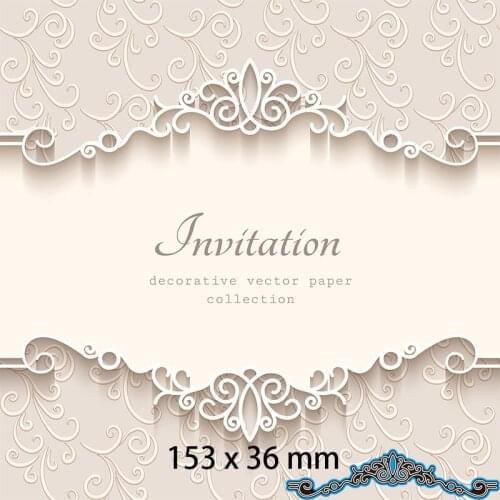 36*153mm Hollow Lace Decoration New Metal Cutting Dies for DIY Scrapbooking Photo Album Embossing Paper Card