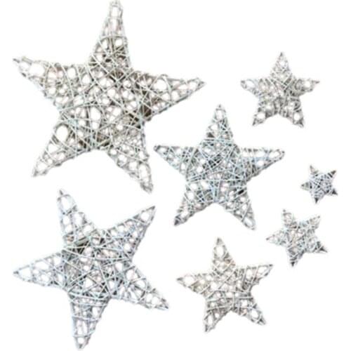 Rattan Star Frame Artificial Flowers Wreaths 5cm 6cm 9cm 12cm 15cm for Christmas Wedding Handmade Door Wall Decoration