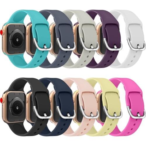 Strap for Apple Watch 5 Band 40mm 44mm for iWatch serie 4/5/6/SE Elastic Belt Silicone Solo Loop bracelet for Apple watch band