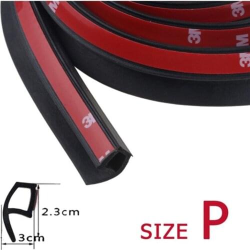 P Shape Rubber Seal For Cars Sound Insulation Sealing Rubber Strip On The Windshield Weatherstripping Anti-Scratch For Cars Door
