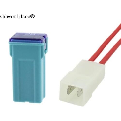 Shhworldsea 1sets 20A 25A 30A 40A 50A 60A Insurance Auto Square Fuse Tube for Car Air Conditioning Insurance Fan socket plug