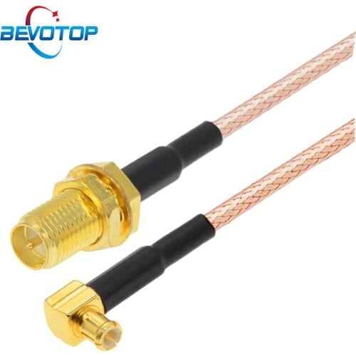 10PCS SMA MCX Connector Cable Assembly MMCX Male Right Angle to RP-SMA Female RG316 Pigtail Extension Coaxial Jumper Cable