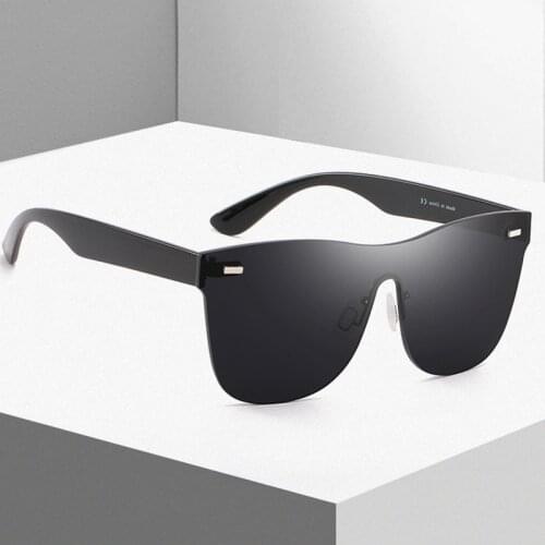 Oversized Sunglasses Luxury Brand Designer Rimless Mirrored Square Sunglasses for Women/Men