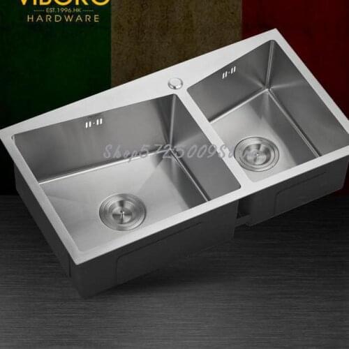 3mm Thick Widened 304 Stainless Steel Hand-made Sink Kitchen Sink Kitchen Large Single-slot Set Kitchen
