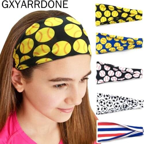 10pc Women Yoga Headband Sport Elastic Cotton Bandage Running Sweat Absorbing Running Crazy Softball Game Gym Scrunchy Hair Band