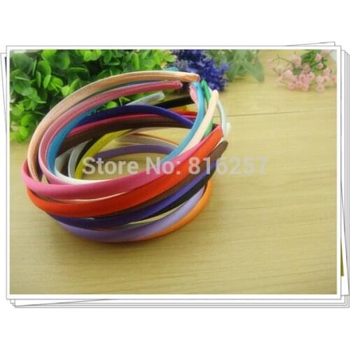 100 Piece Per Lot 10MM Headbands Satin Headbands Children Headbands Hair Band 20 Colors