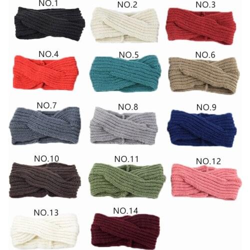 120pcs/lot womens fashion winter warm wide X shape twist knitted headband/X headband