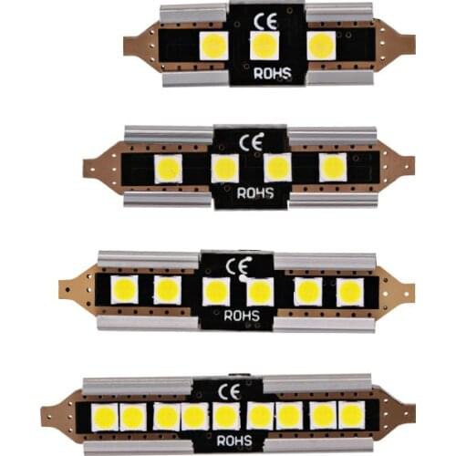 2 pcs Canbus No Error C5w 12V 24V Led 31mm 36mm 39mm 42mm SMD Car Interior Light 6000k White 3030 SMD 36mm Festoon Lamp Bulb