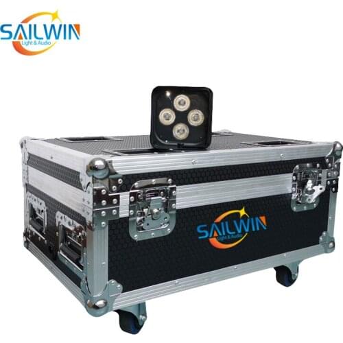 8X Lot Charging Flight Case 4x18W 6in1 RGBAW+UV Battery Mobile Control WIFI LED Stage Par Light Disco LED Freedoom UPLIGHT Club