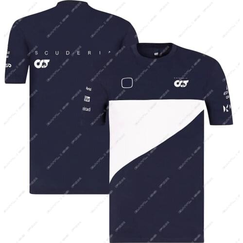 2021 Season Alpine Team Motorsport For Honda Racing T-Shirt Blue Black Breathable Jersey Teamline Short Sleeve Shirt Clothing