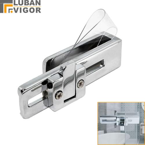 Frameless shower room sliding door Lock/bolt/Doorstop,for glass thick 6-8mm,or Screen partition door,Glass hardware