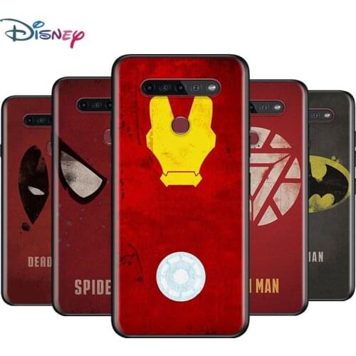 Black Soft Avenger Marvel Superhero Logo For LG K92 K62 K52 K42 K31 K22 K71 K61 K51S K41S K30 K20 G8 G8S G8X ThinQ Phone Case