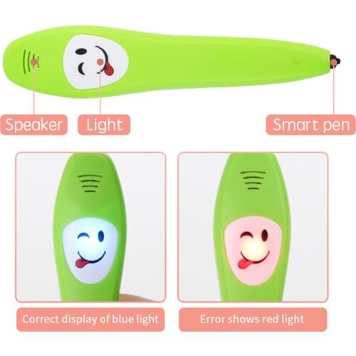Kids Baby Interaction Education Learning Logic Vocal Pen IQ Toy W/ Cards