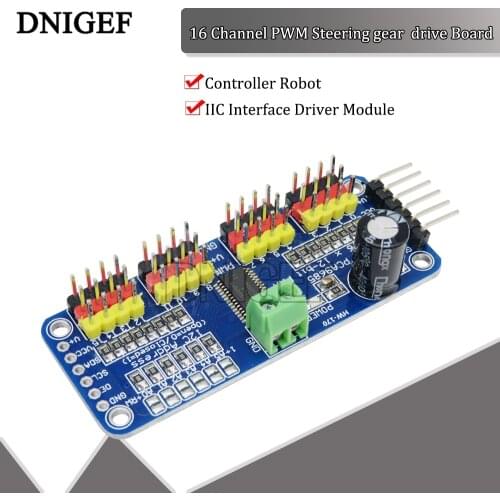 DNIGEF 1 PCS PCA9685 16 Channel 2 12-bit PWM Servo Motor Driver I2C Module Robot