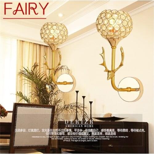 FAIRY Wall Lamps Contemporary Creative LED Gold Sconces Crystal Lights Indoor For Home Bedroom