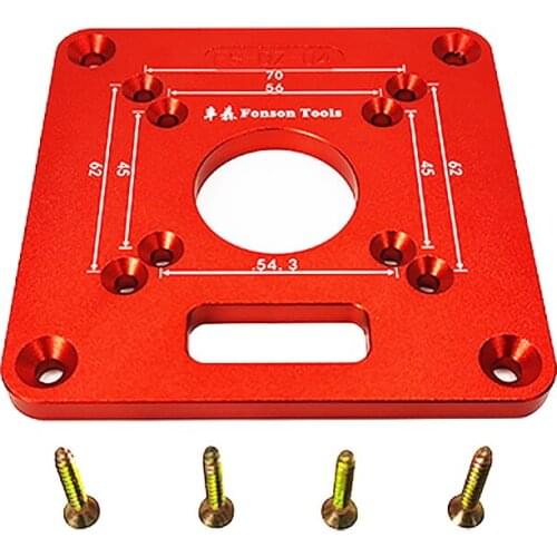 Aluminium Alloy Router Table Insert Plate Woodworking Benches Aluminium Wood Router Trimmer Models Engraving Machine Wood Tools