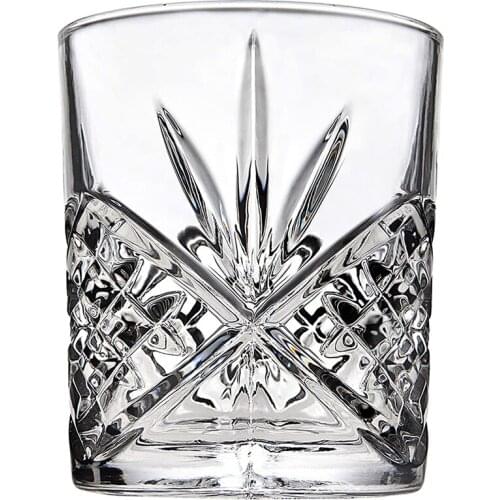 Hellodream lead-free classic design whiskey glass old fashioned glass for whiskey scotch 11.49 oz-Set of 2