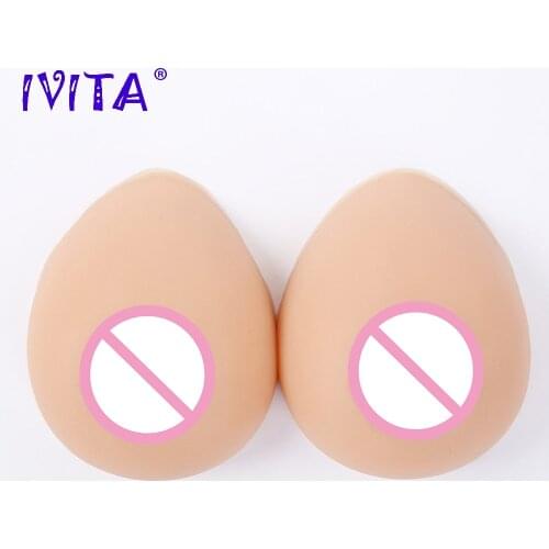 IVITA 4100g Artifical Silicone Breast Forms Realistic Fake Boobs for Crossdresser Shemale Transgender Mastectomy False Breasts