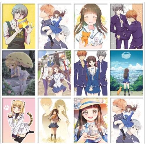 5D DIY Full Drill Diamond Painting Japanese Anime Cartoon Fruits Basket Diamond Embroidery Mosaic Cross Stitch Home Decor Gift