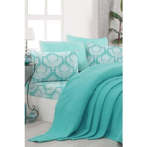 2021 PIQUE Set With Pillowcase Duvet Cover Sets Bed Linen Sheet Modern For Summer Bedspread King Size Quilt Bedclothes Mint