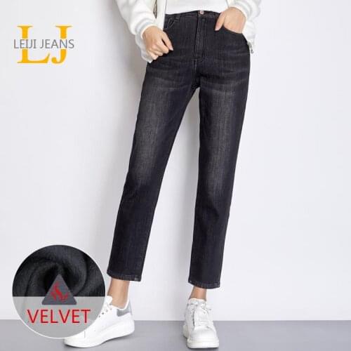 Женские утепленные джинсы LEIJIJEANS China At AliExpress