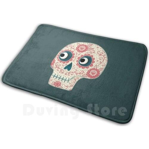 Mexican Dia De Los Muertos Day Of The Dead Soft Non-Slip Mat Rug Carpet Cushion Skull Mexico Day Of The Dead Did De Los