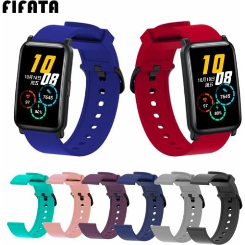 FIFATA 20mm Soft Silicone Strap For Huawei Honor Watch ES Bracelet Sport Watchband For Haylou LS02 For Amazfit Bip S Wrist Strap