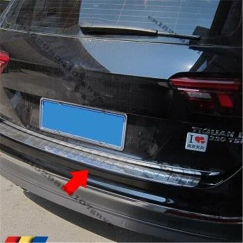 For Tiguan 2017 2018 2019 2020 2021 stainless steel Rear Bumper Protector Sill Trunk Tread Plate Trim Car styling