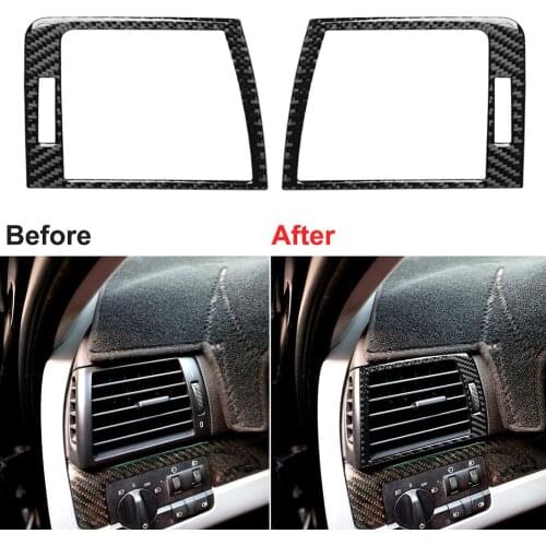 Carbon Fiber Dashboard Air Vent Panel Sticker Trim For BMW 3 Series E46 1998-05 Car Accessories Dashboard Air Vent Panel Sticker