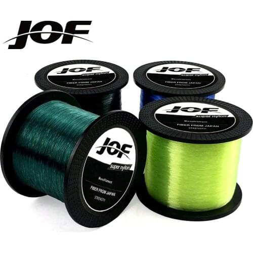 JOF Nylon Fishing Line 1000M Japanese Durable Fluorocarbon Sea Fishing Line 0.8-8.0 Super Strong Monofilament Thread Bulk Spool
