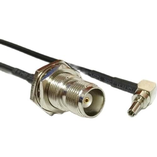 New Wireless Modem Cable TNC Female Jack nut Switch CRC9 Right Angle RG174 Cable 20CM 8" Wholesale Fast Ship