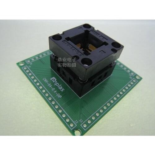 OTQ-64-0.4-01 LQFP64/DIP QFP64 9*9*0.4mm Burn-in Socket gold plating IC testing seat Test Socket test bench