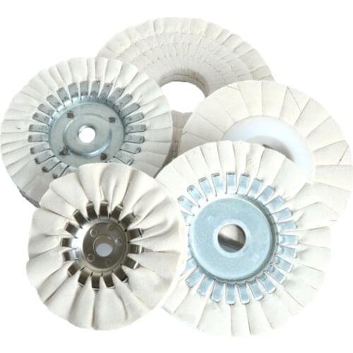 1pc 5" 6" 7 inch Cotton Airway Buffing Wheel 150*50 mm Cloth Open Bias Polishing Buffs Wheel White