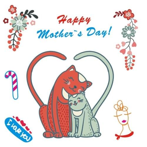 Love Cat Clear Stamps Scrapbooking Rubber Stamp Handmade DIY Decoration Craft Supplies Stamps for Card Making Silicone Stamp