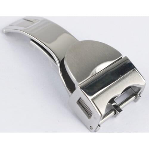 CARLYWET 18mm High Quality Silver Gold Watch Band Buckle Deployment Clasp For Less 2.5mm For Tudor Rubber Leather Strap Belt