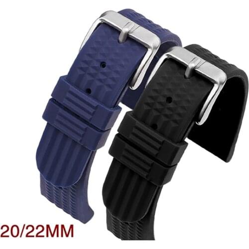 Watch Strap for Seiko Watch Quick release Silicone Watchband for Samsung Huawei watch Diving Rubber Replace Wrist Belt 20mm 22mm
