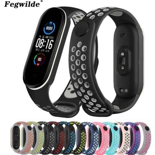Strap for Mi band 6 Bracelet Sport Silicone Miband4 miband 5 Wrist correa belt Replacement Wristband for xiaomi Mi band 4 3 5 6