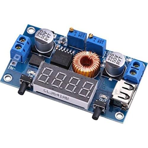 DC Voltage and Current Power Display LED Driver Lithium Battery Charging with Crystal Shell Common Buck Module Kit