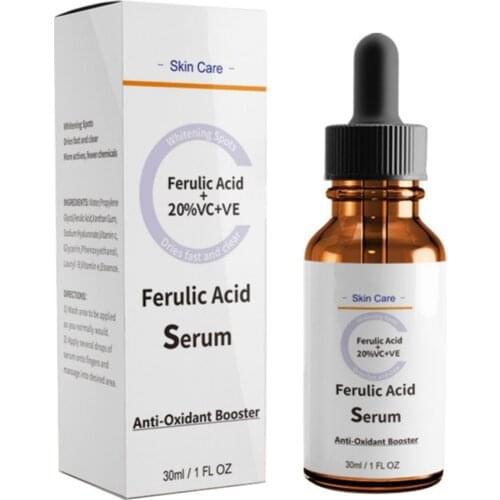 Facial Ferulic Acid Serum Moisturizing Exfoliation Repair Wrinkles Firming Skin Body Anti-Aging Body Anti-Oxidant Essence