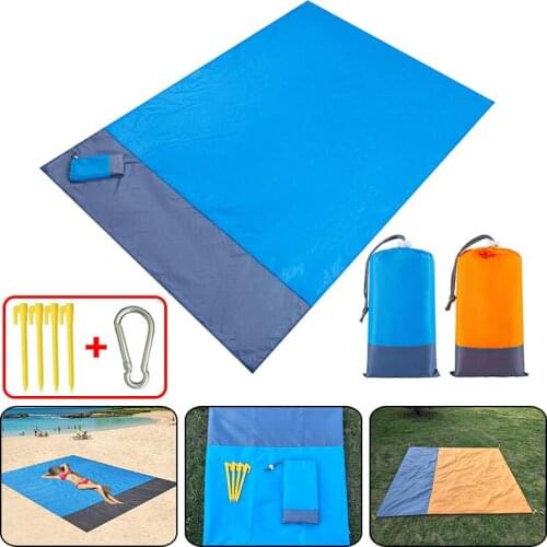Waterproof Pocket Beach Blanket Hot Sale Waterproof Portable Outdoor Camping Picnic Mat Beach Blanket Ground Mattress Large Bag