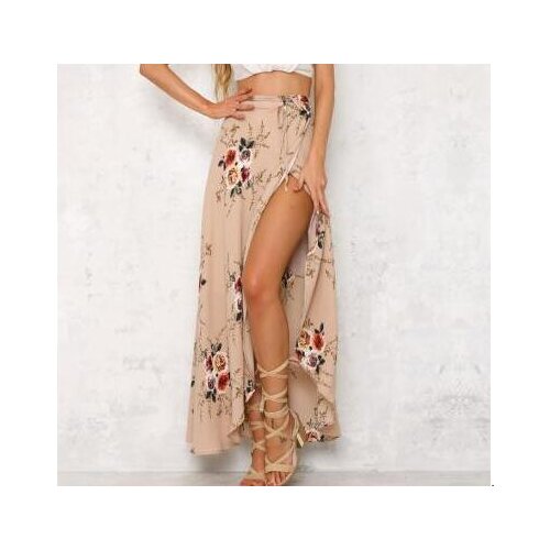 30pcs/lot fedex fastbohemian beach print skirt lady summer casual long flower skirt 2colors