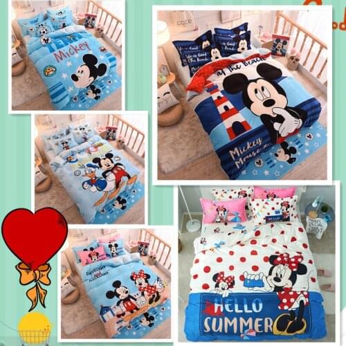 1 SET Disney Mickey Minnie Princess Sophia Series Four sets of childrens bedding Household bedding set Childrens room layout