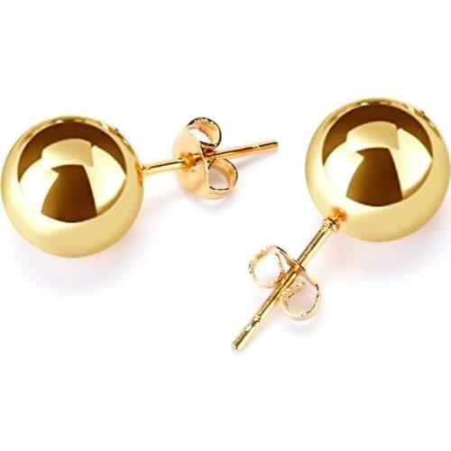 1Pair New Fashion Round Pearl Earrings Stud Earrings Allergy Doug Puncture Accessories