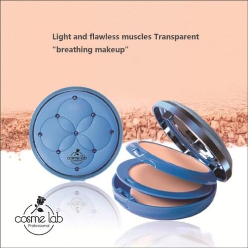 1 pc Double Layer Dual Purpose Pressed Powder Oil-control Cover Blemishes Even Skin Tone Makeup Powder