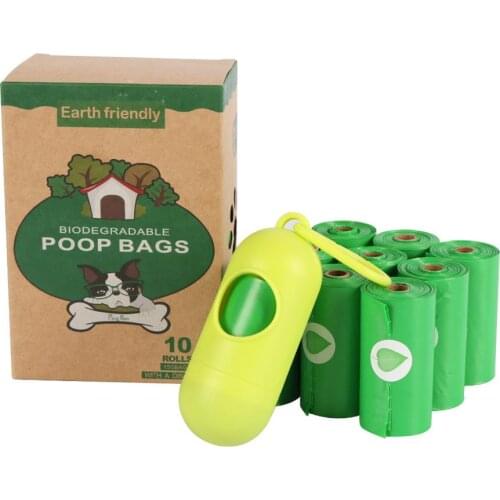 10 Rolls Dog Poop Bags Bio Degradeable Environmental Protection Pet Trash Bags 23cmx33cm Green Garbage Pet Product