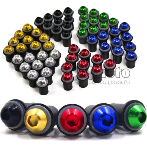 10Pcs/set M5 High Quality Universal Motorcycle CNC Windscreen Windshield Screw Bolts Nuts Fastener Kit Motorbike Mounting