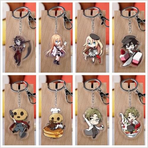 10 pcs/lot Anime Angels of Death Acrylic Keychain Toy Figure Rachel Isaac Bag Pendant Double sided Key Ring Gifts