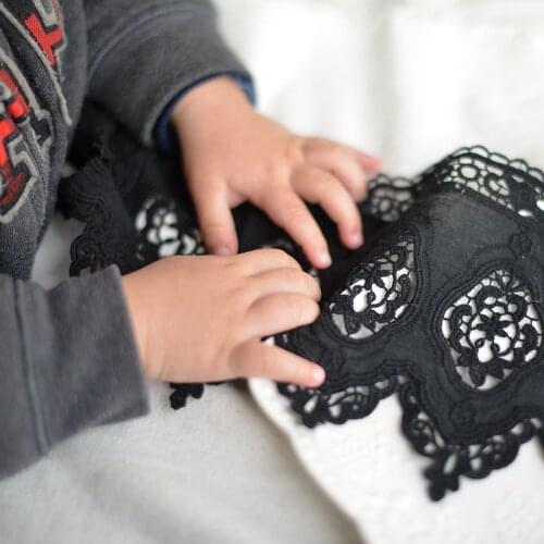 2Yds-5Yds/lot White Vintage Pattern Cotton Cloth Embroidered Lace Fabric DIY Handmade Lace Trim DIY Crafts Accessories 17cm