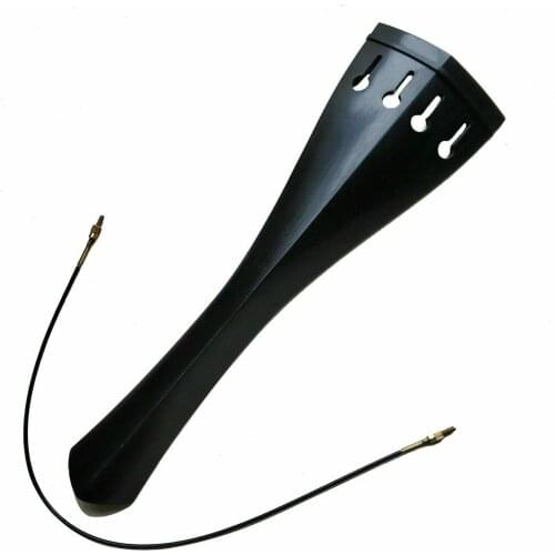 3/4 Size Ebony Double Bass Upright Bass Tailpiece + Endline Tailgut Tailcord