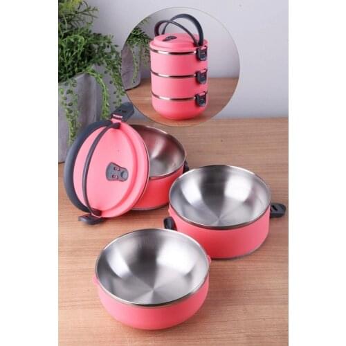 3-Tier Leakproof Food Thermos Lunch Box Storage Box Greengrocer dishwasher set kitchen angle Washing powder container